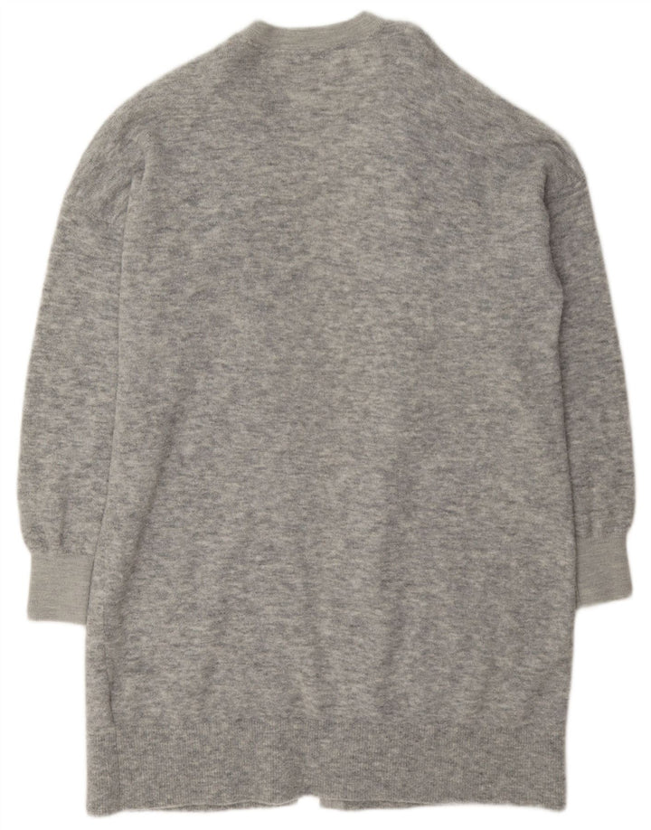 Maglione cardigan lungo oversize da donna Tommy Hilfiger UK 10 piccolo grigio