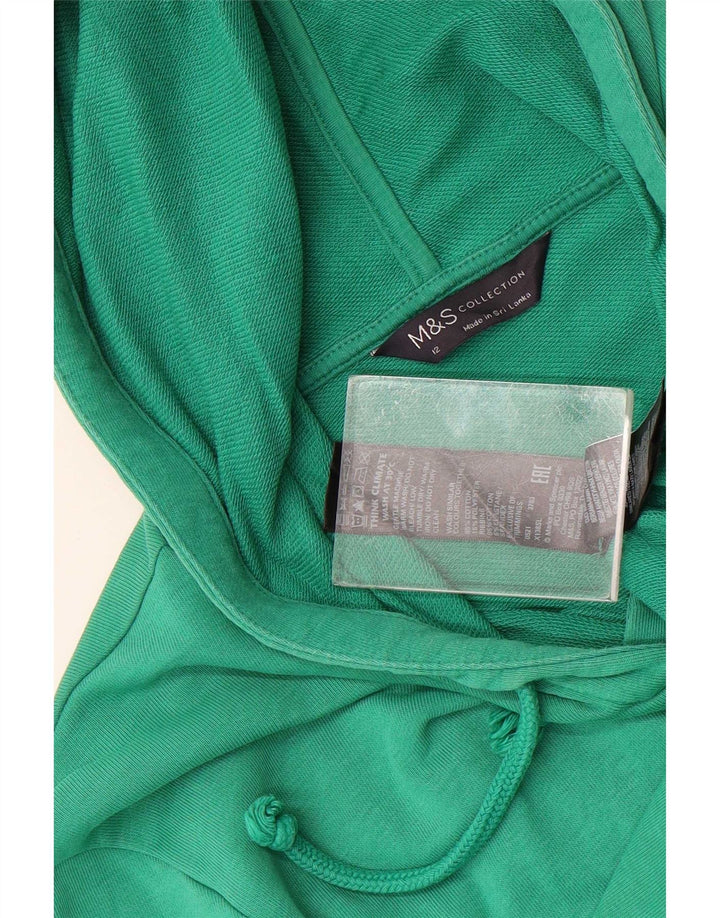Maglione con cappuccio da donna Marks & Spencer UK 12 Cotone verde medio