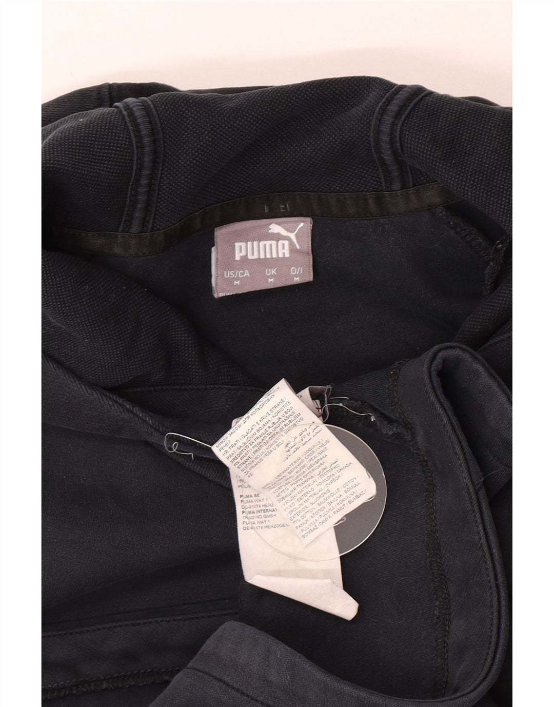 Felpa con cappuccio da uomo Puma media cotone blu navy