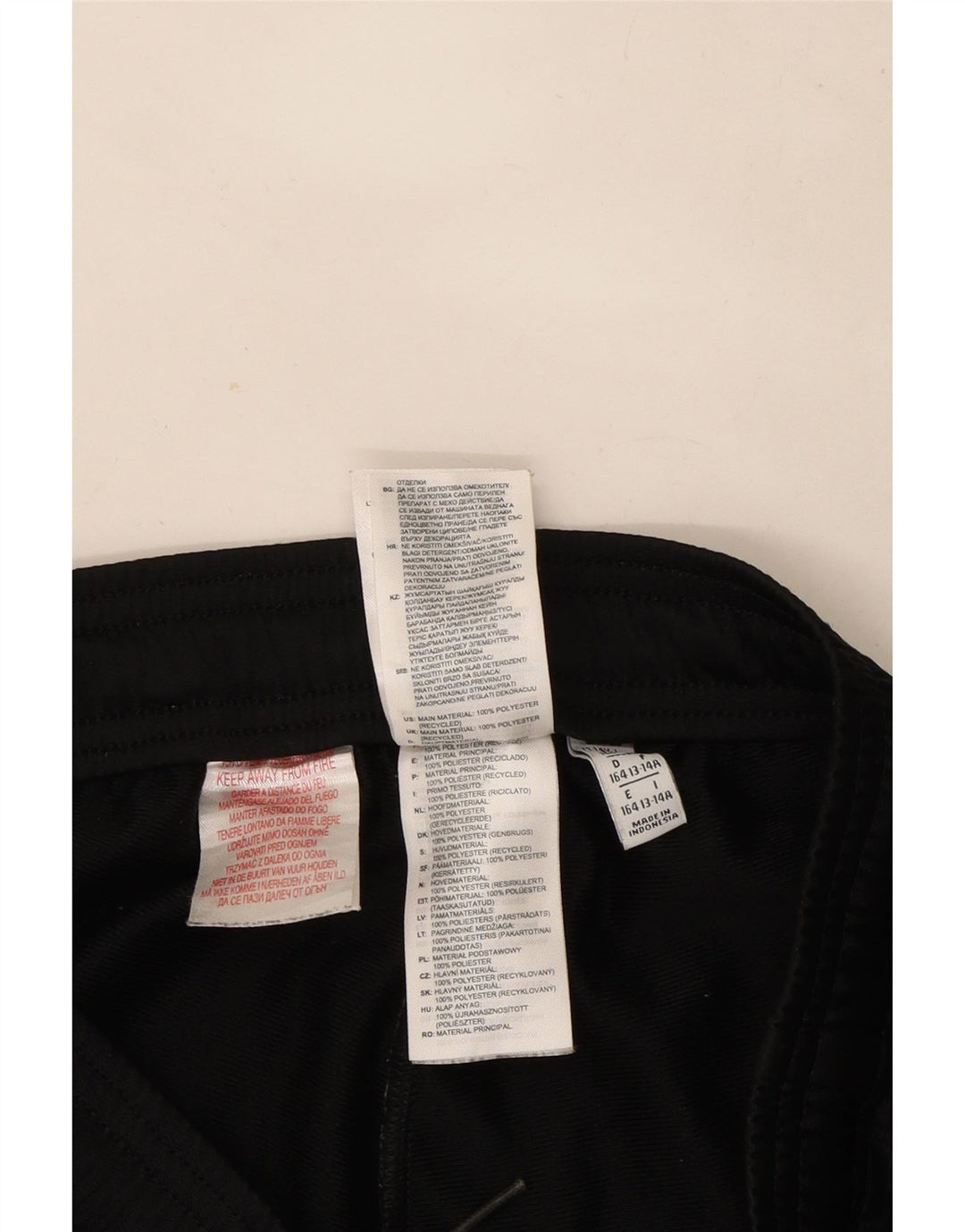 Pantaloni da tuta con grafica Adidas da ragazzo, pantaloni da jogging, 13-14 anni, poliestere nero