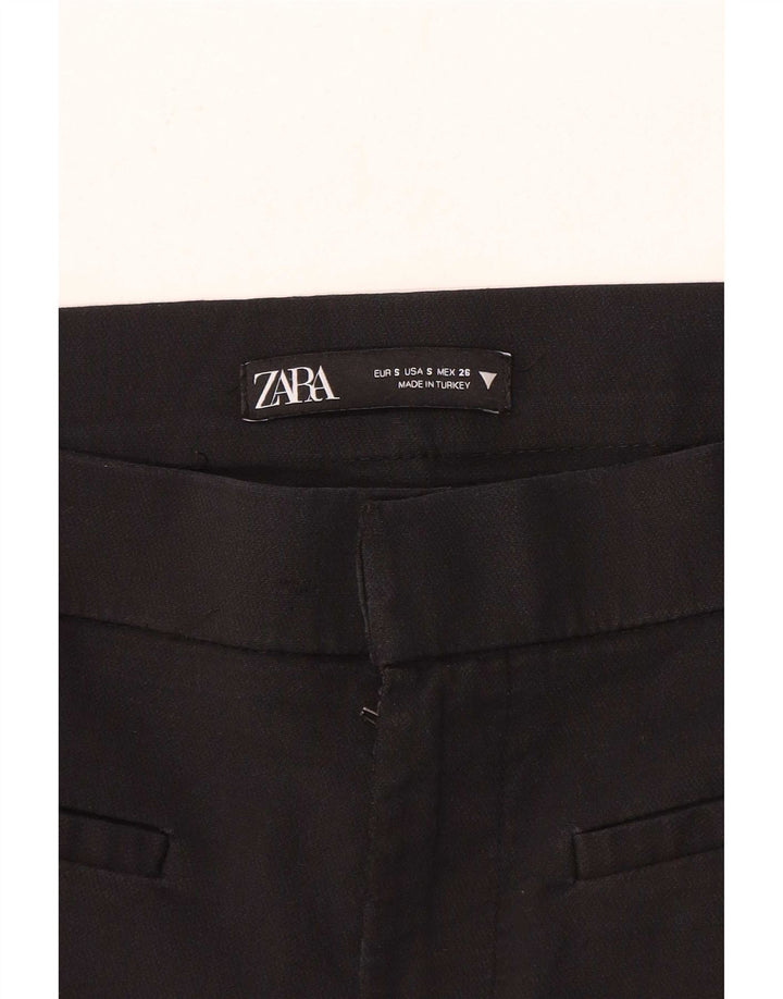 Pantaloni casual Bootcut da donna Zara piccoli W26 L26 neri