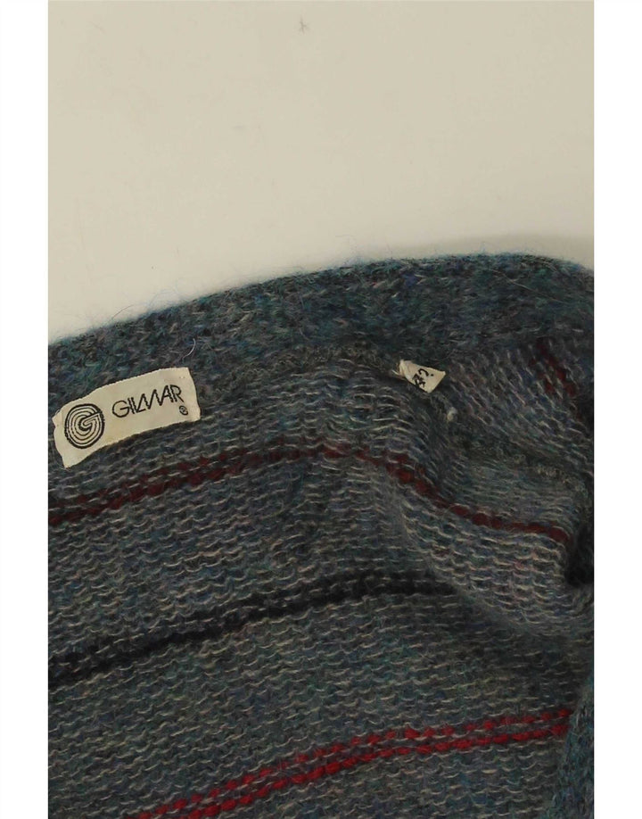 Maglia Cardigan Donna Gilmar IT 42 Blu Medio Righe