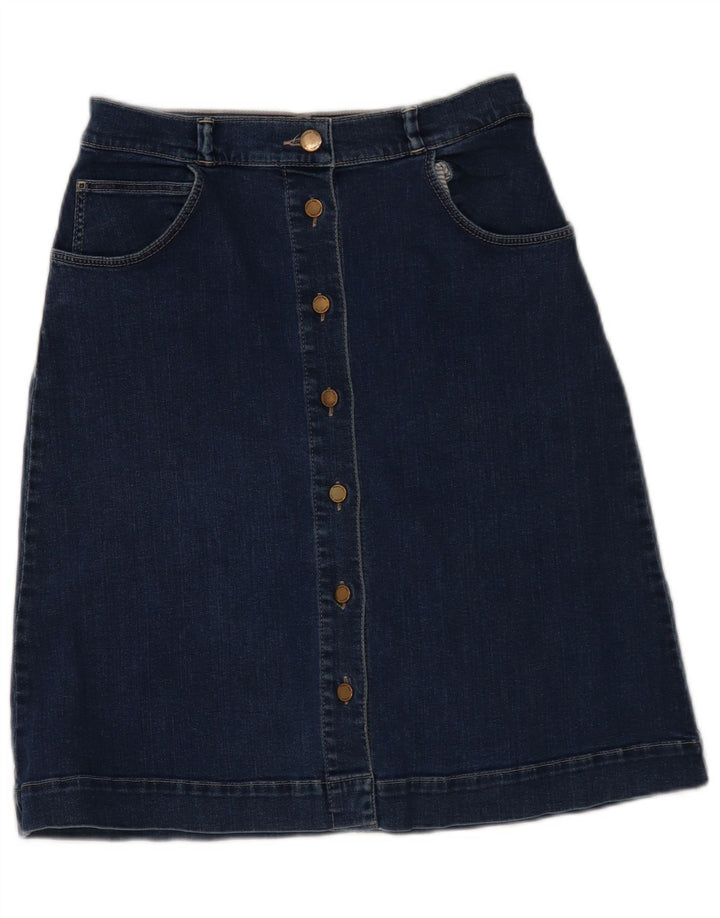 Gonna in denim da donna Massimo Dutti EU 40 Medio W30 Cotone blu navy