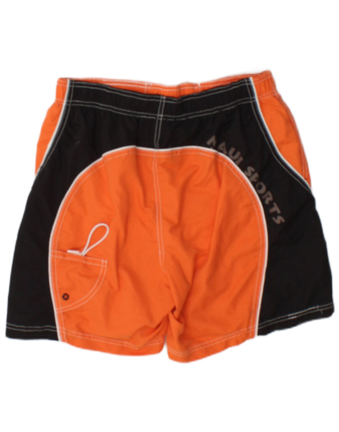 Pantaloncini da bagno da uomo Maui and Sons, grandi, in poliestere color block arancione