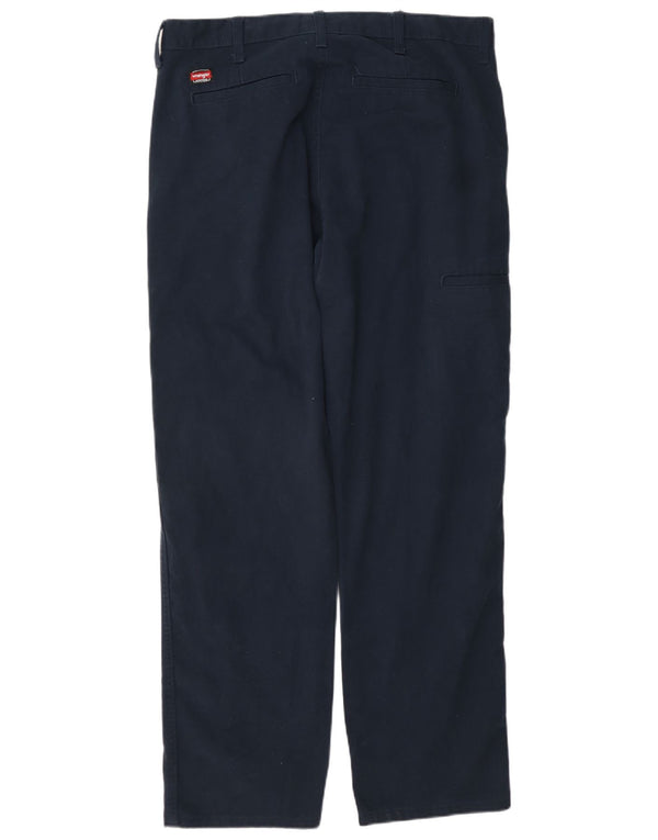 Pantaloni cargo dritti da uomo Wrangler W34 L32 cotone blu navy