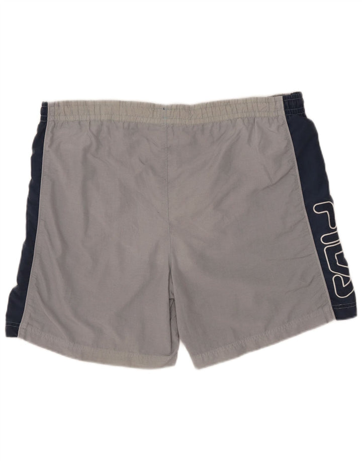 Pantaloncini sportivi grafici da uomo Fila Large Grey Colourblock