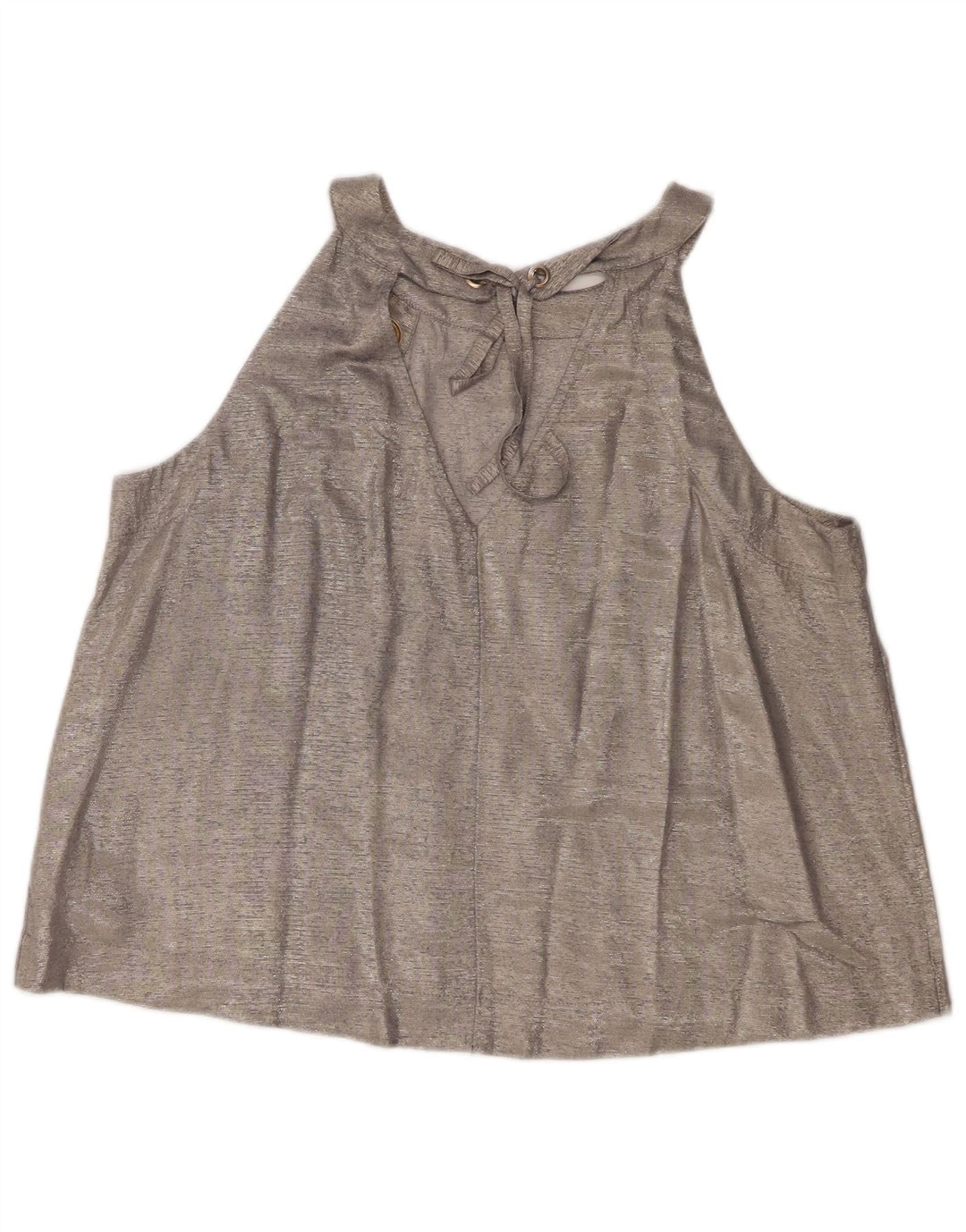 Top corto da donna Coast UK 16 grande in viscosa argento