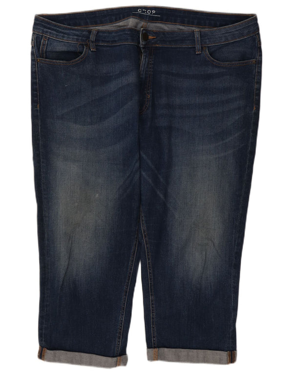Jeans Capri da donna Marks & Spencer UK 20 2XL W44 L21 Cotone blu