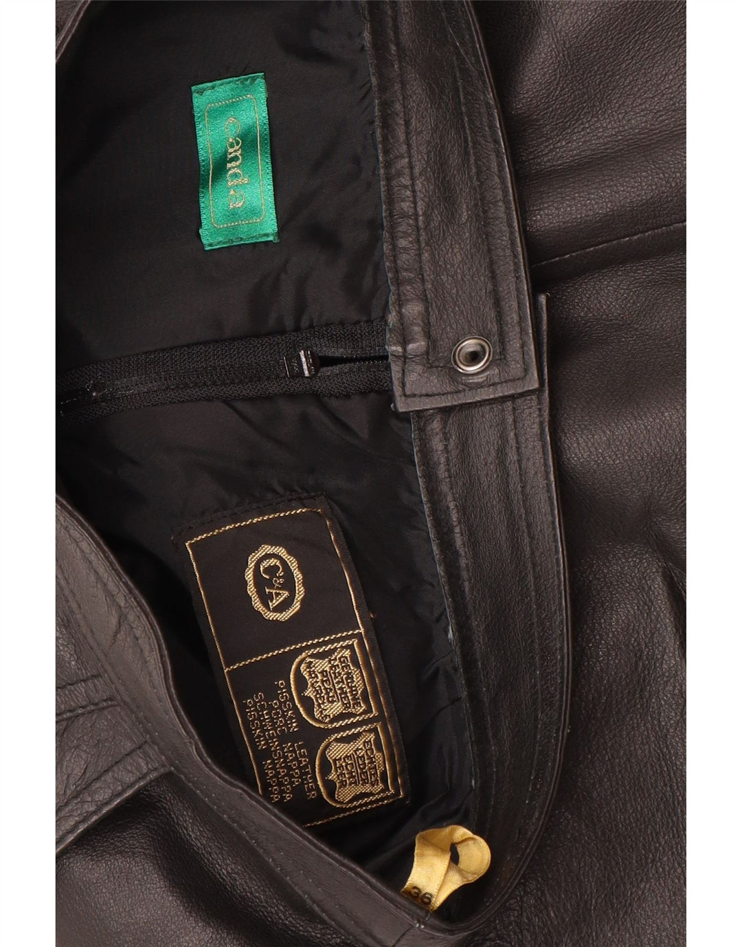 Gonna in pelle da donna CANDA IT 36 XS W24 Pelle nera