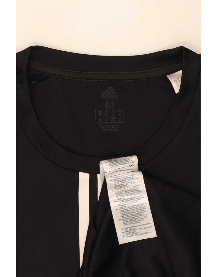 Adidas Uomo Climalite Top manica lunga medio poliestere nero