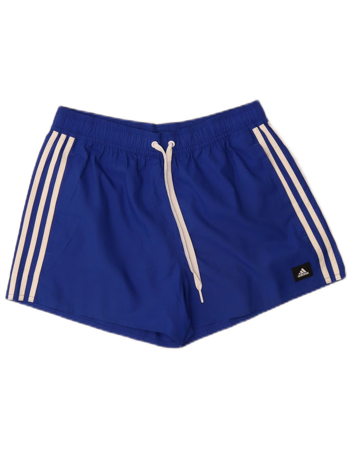 Pantaloncini sportivi Adidas da donna UK 12 medio blu navy poliestere
