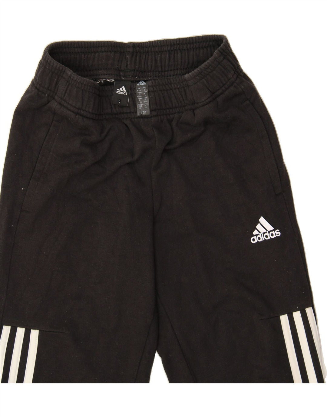 ADIDAS Boys Tracksuit Trousers Joggers 9-10 Years  Black Vintage Adidas and Second-Hand Adidas from Messina Hembry 
