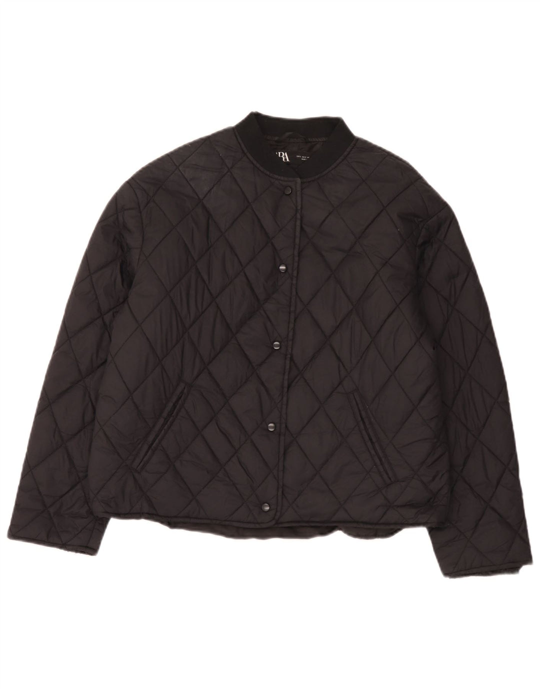 Giacca trapuntata oversize da donna Zara UK 10 piccola nera