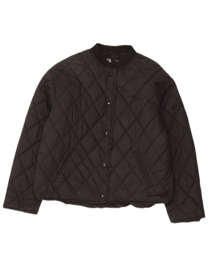 Giacca trapuntata oversize da donna Zara UK 10 piccola nera