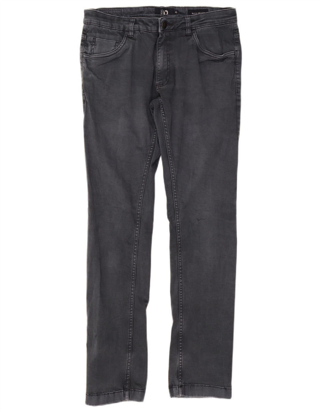 Pantaloni casual dritti da uomo DACK'S vestibilità regolare IT 46 Small W31 L30 Grigio
