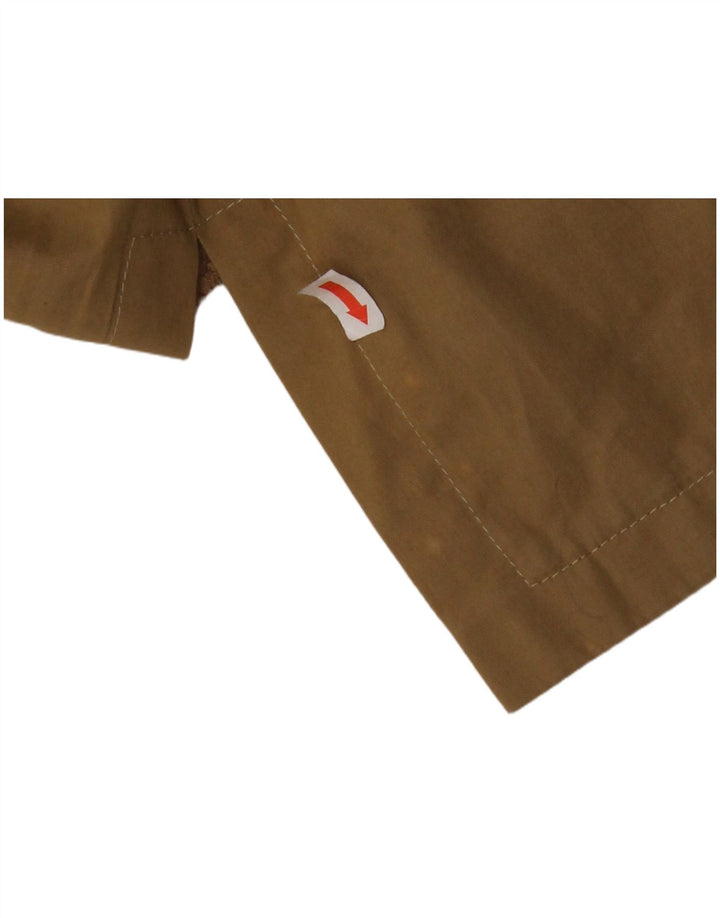 Giacca blazer con cappuccio a 4 bottoni da donna VINTAGE taglia 6 2XS cotone marrone