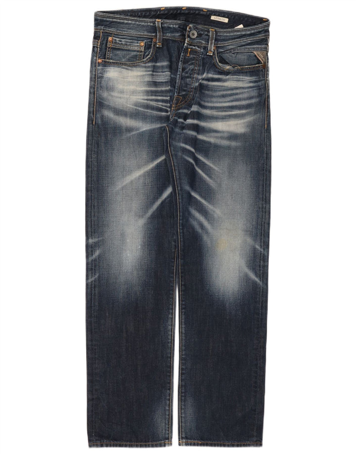 Replay Jeans dritti da uomo Lenaldo W33 L32 Blu