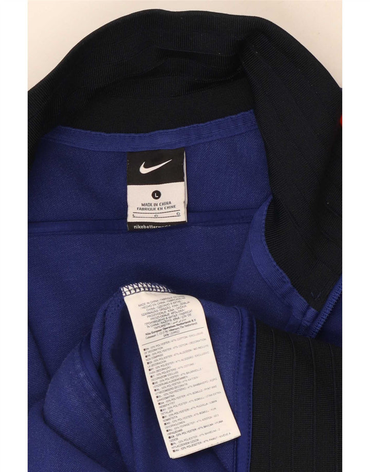 Giacca da uomo con grafica Nike Barcelona Graphic, giacca grande, color block blu