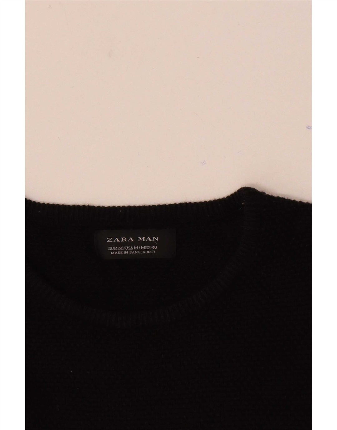 Maglione maglione girocollo da uomo Zara nero medio