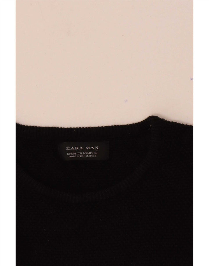 Maglione maglione girocollo da uomo Zara nero medio
