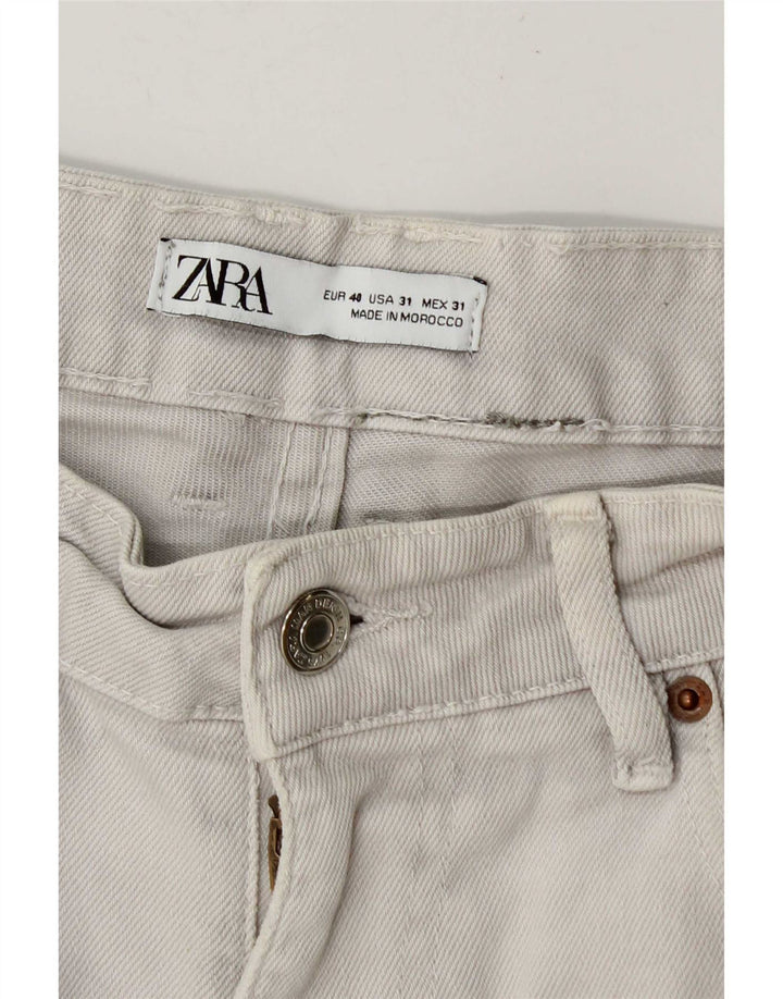 Pantaloncini di jeans da uomo Zara EU 40 medi W30 cotone beige