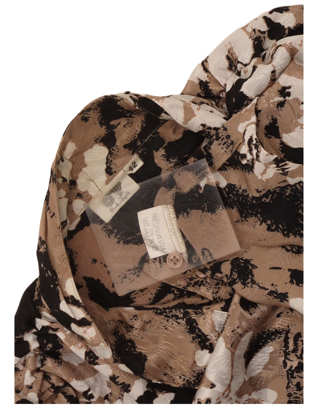 Camicetta da donna Charles Vogele EU 42 Grande poliestere floreale beige