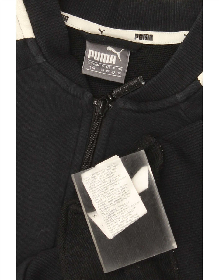 Giacca da tuta da donna Puma UK 14 Medium Black Colourblock Cotton