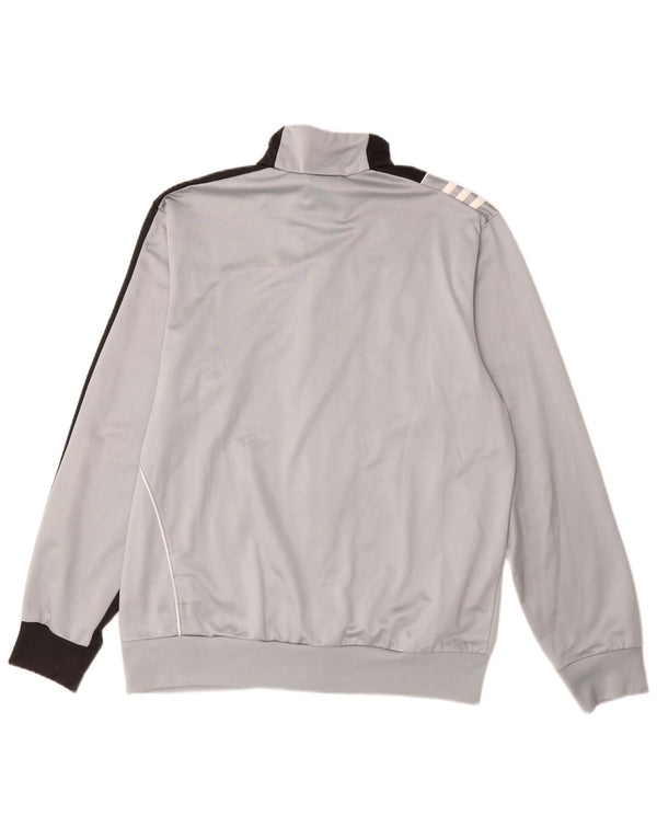 Adidas Mens Tracksuit Top Jacket UK 40/42 Medium Grey Colourblock Polyester