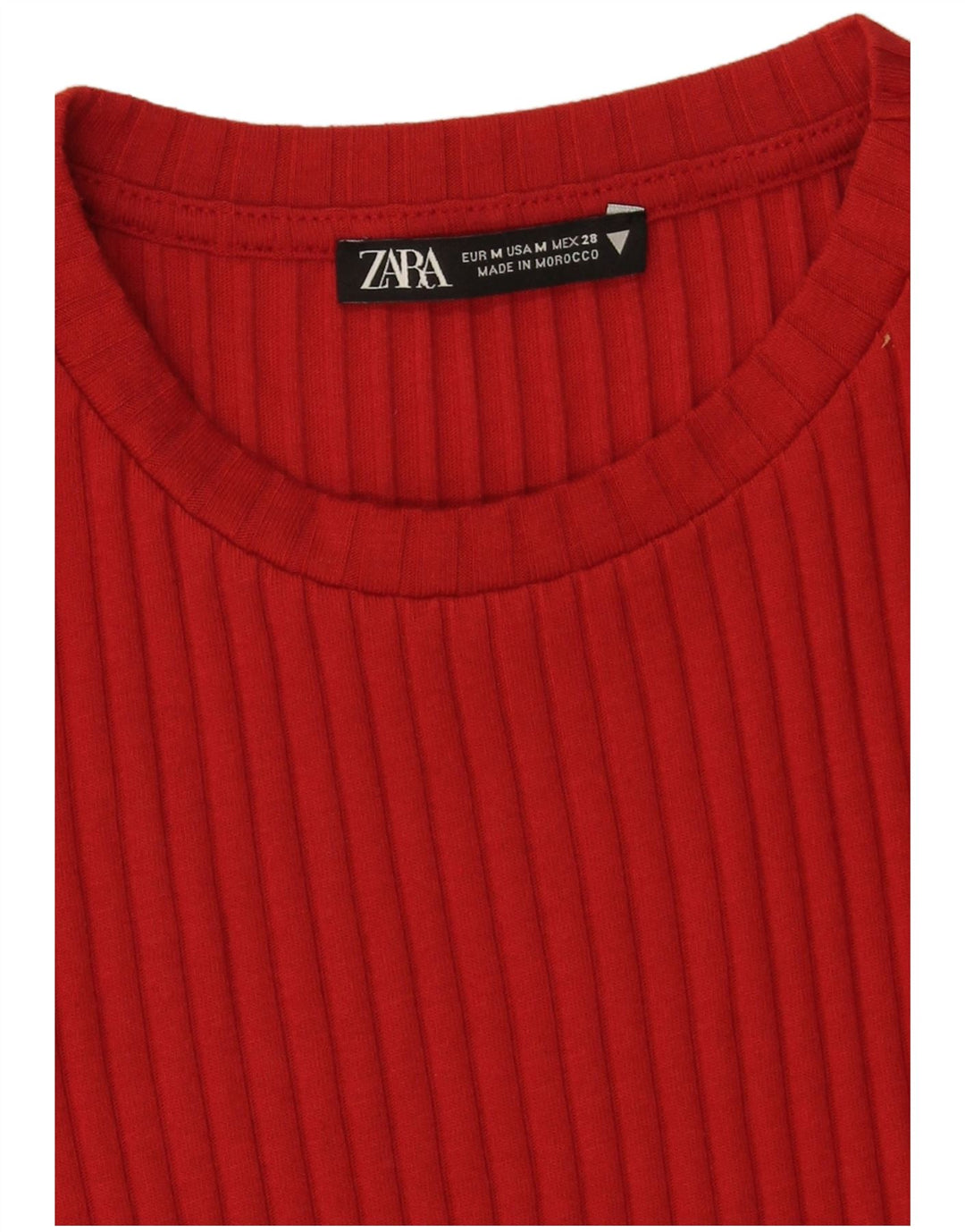 Abito aderente in maglia da donna Zara UK 12 rosso medio