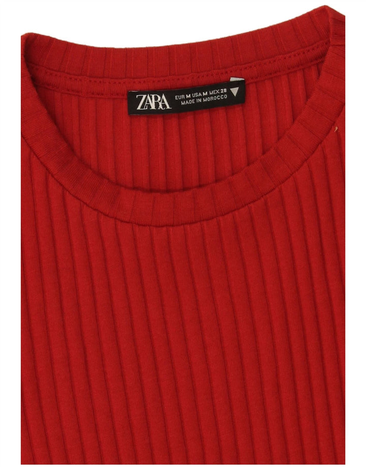 Abito aderente in maglia da donna Zara UK 12 rosso medio