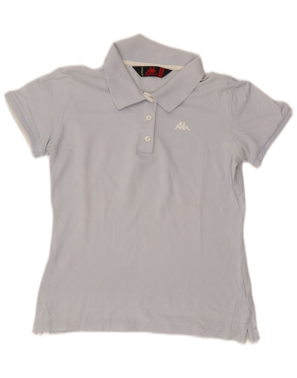 Polo Kappa da donna UK 12 blu medio in cotone