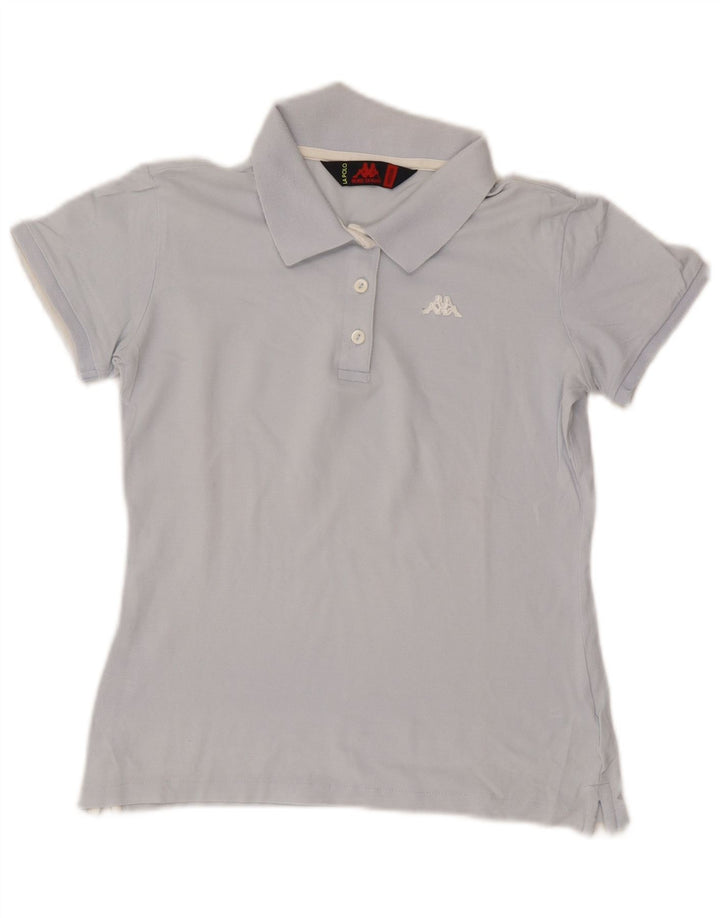 Polo Kappa da donna UK 12 blu medio in cotone