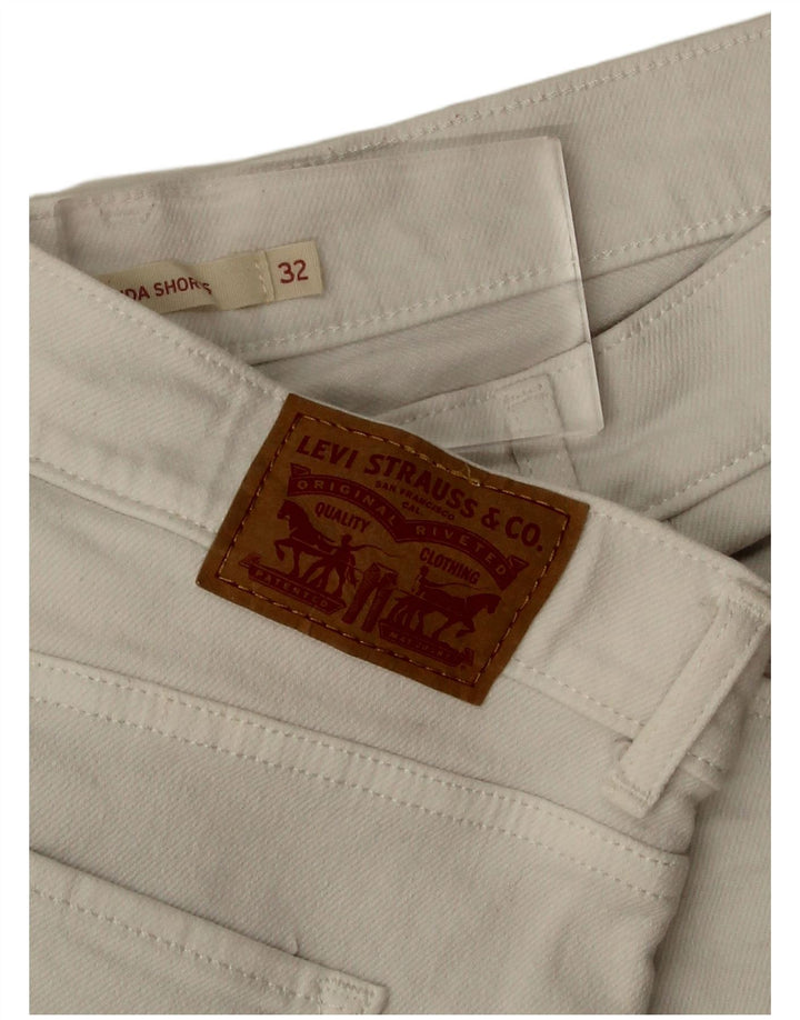 LEVI'S Mens Denim Bermuda Shorts W32 Medium White Cotton