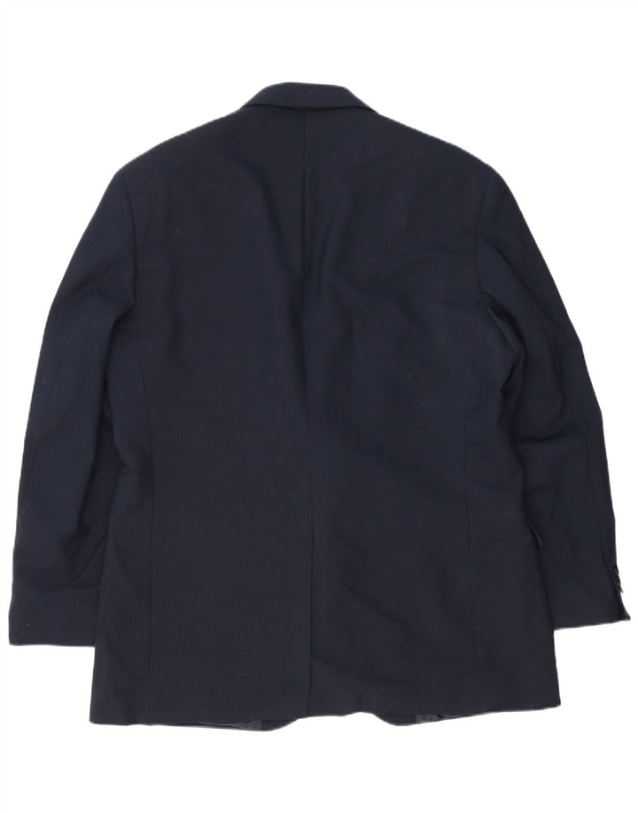 Giacca blazer da uomo a 2 bottoni lunga Dockers UK 44 2XL Lana blu navy