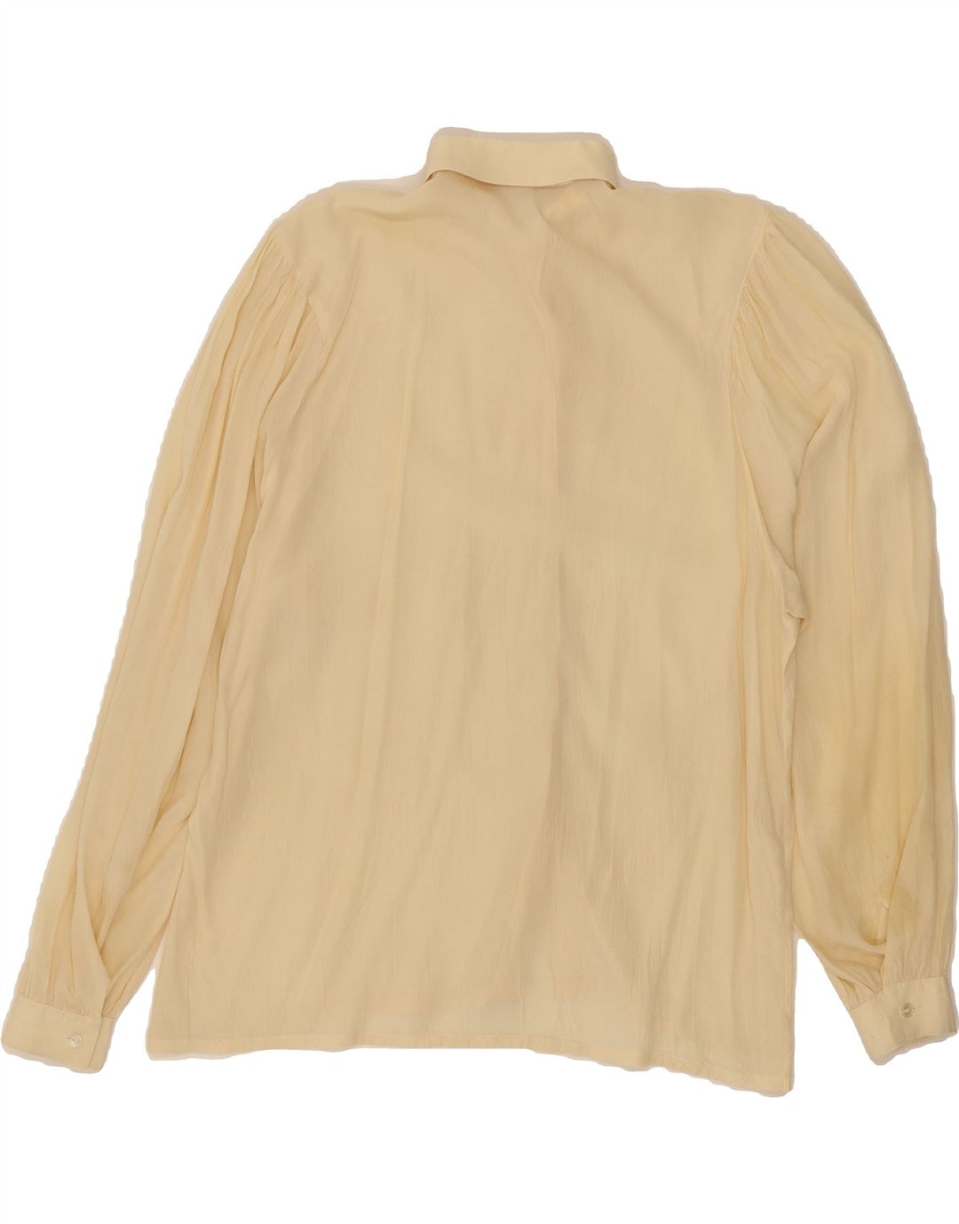 REINE SEIDE Womens Shirt Blouse UK 14 Medium Beige Vintage Reine Seide and Second-Hand Reine Seide from Messina Hembry 