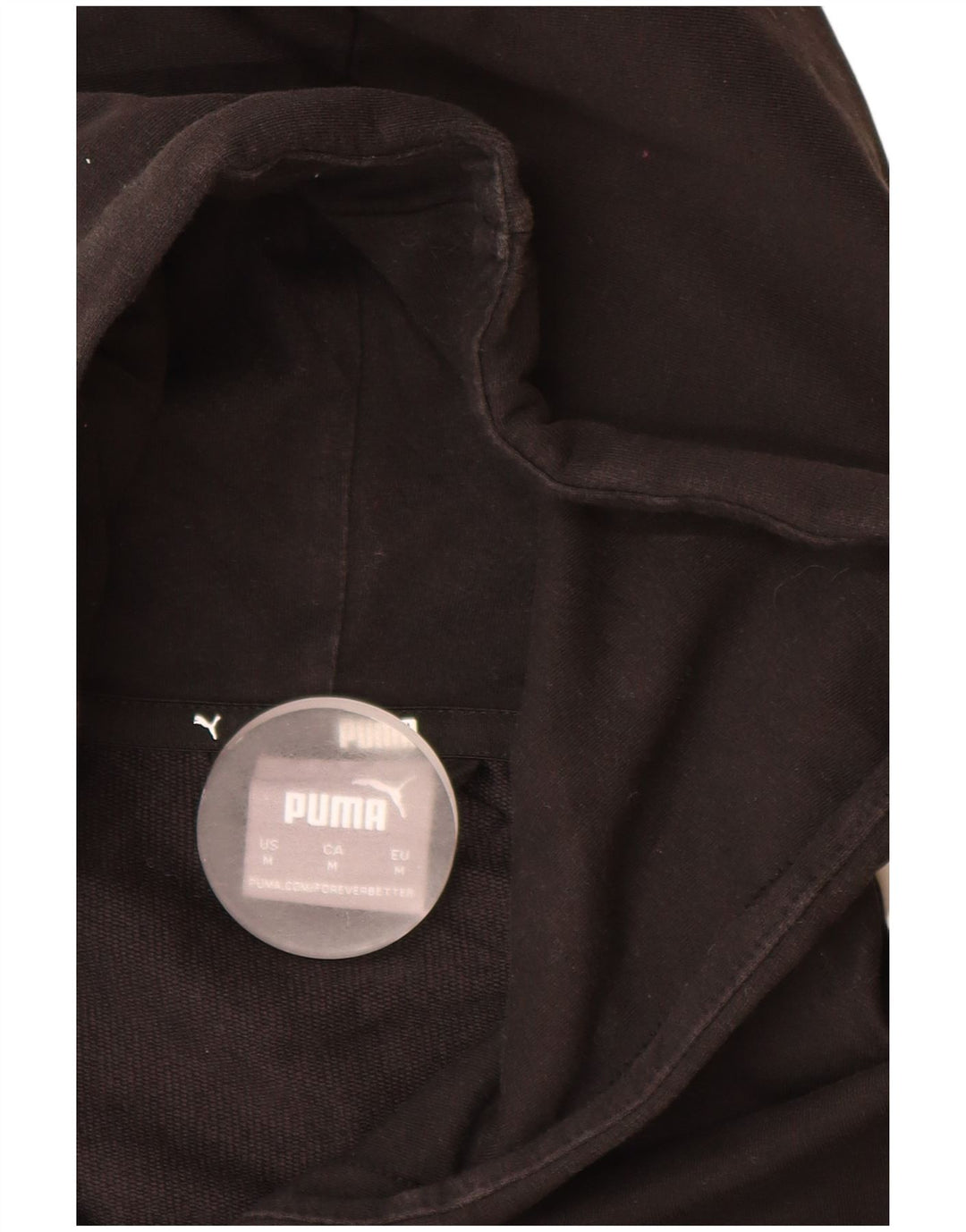 PUMA Felpa con cappuccio e zip grafica da uomo in cotone color block medio nero