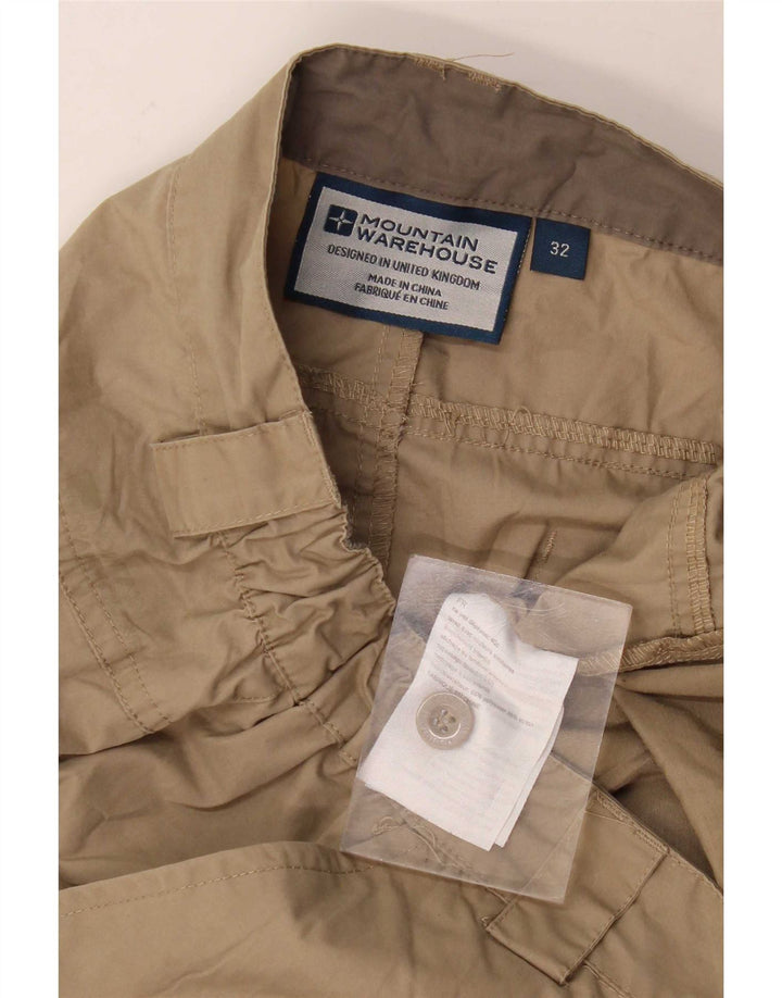 Pantaloni cargo dritti da uomo Mountain Warehouse W32 L32 Poliestere beige