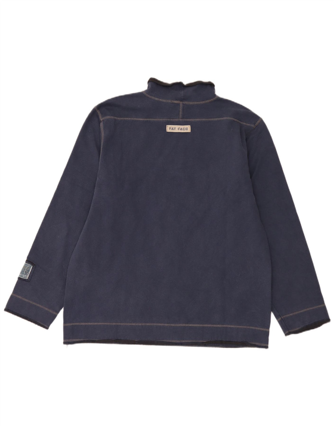 Top da uomo Fat Face a maniche lunghe in cotone blu navy medio