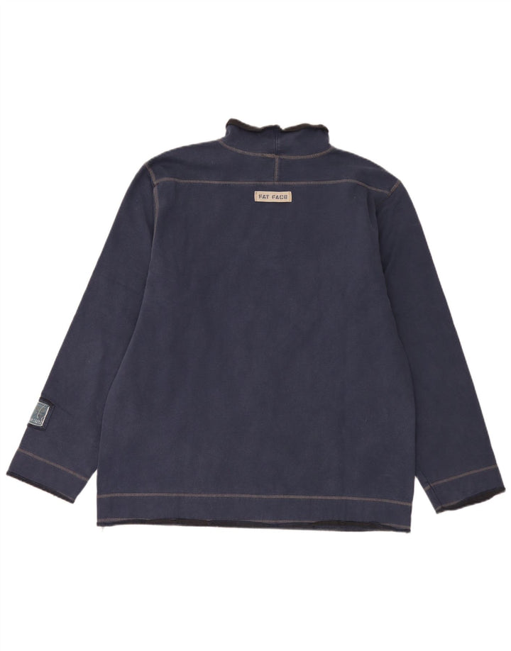 Top da uomo Fat Face a maniche lunghe in cotone blu navy medio