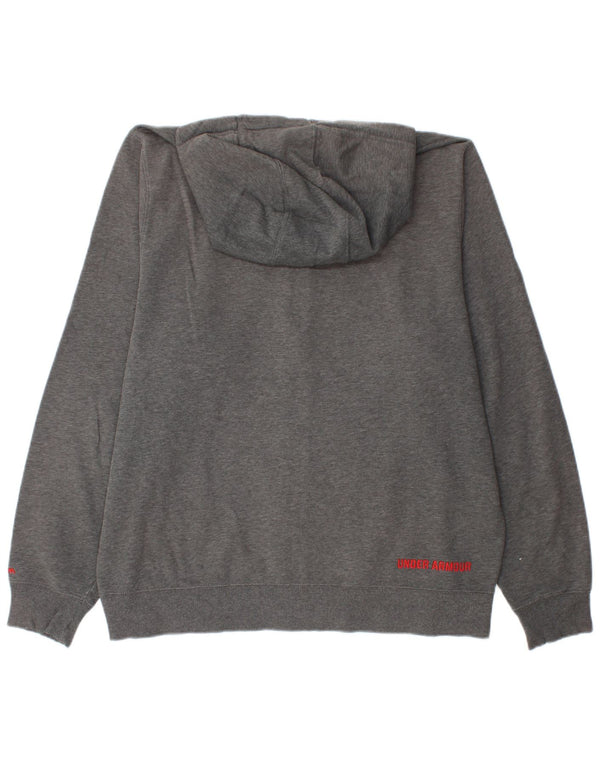 Felpa con cappuccio e zip da uomo UNDER ARMOUR grande grigia