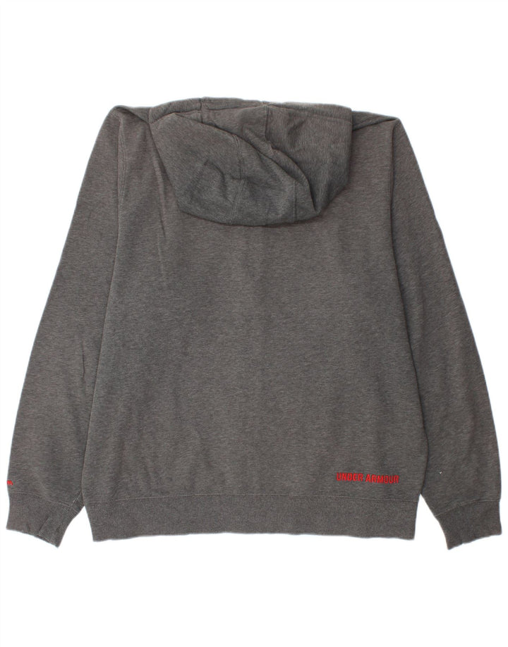 Felpa con cappuccio e zip da uomo UNDER ARMOUR grande grigia