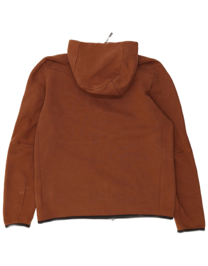 Felpa con cappuccio e zip Nike da uomo, grande, in cotone marrone