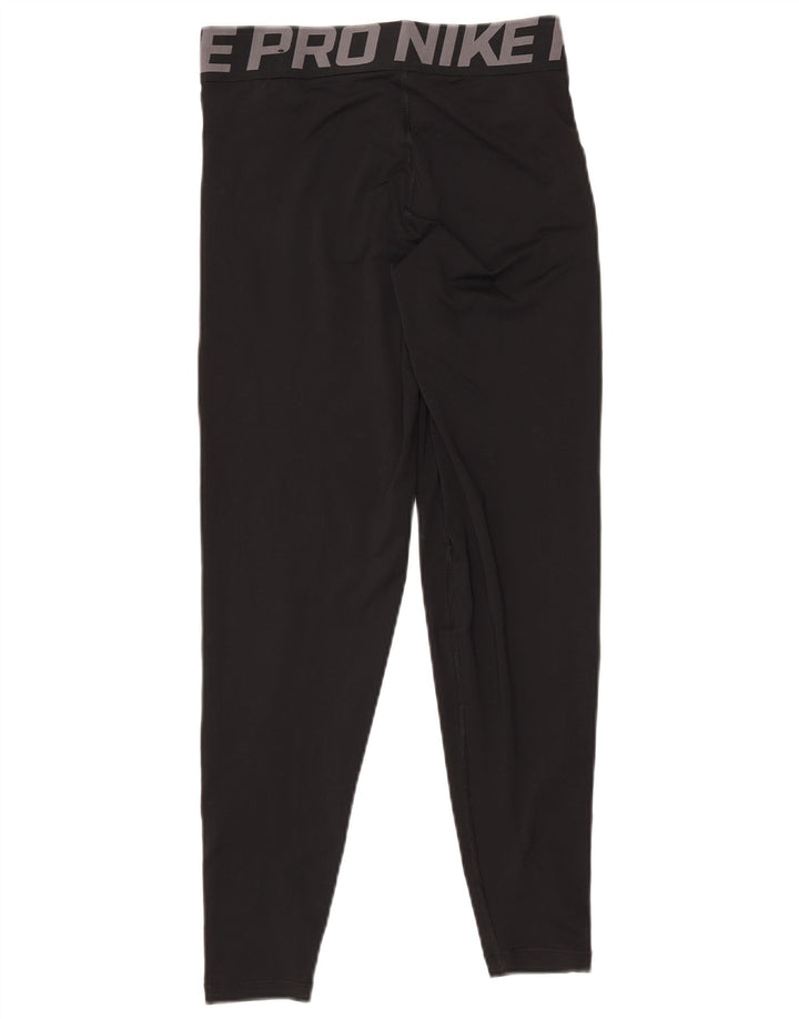 Leggings grafici NIKE da donna Dri Fit UK 10 piccoli poliestere nero