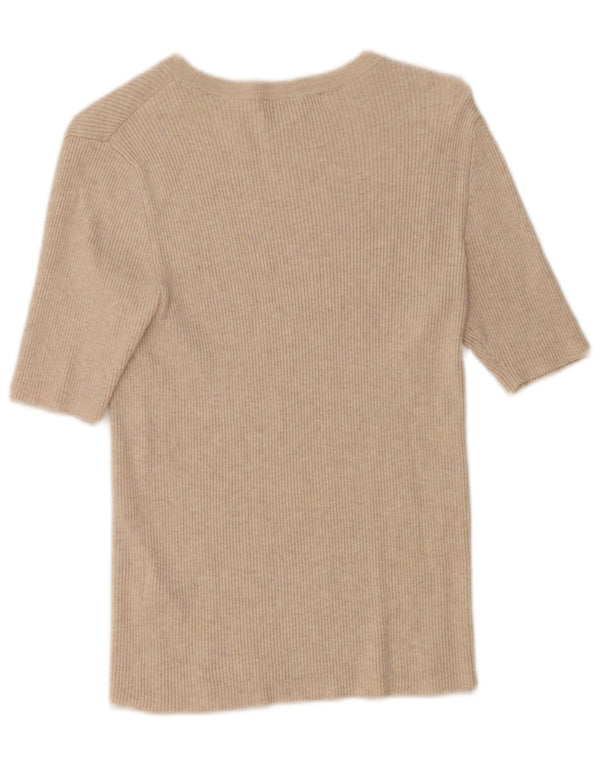 T-shirt da donna Marks & Spencer Top UK 12 Viscosa beige medio