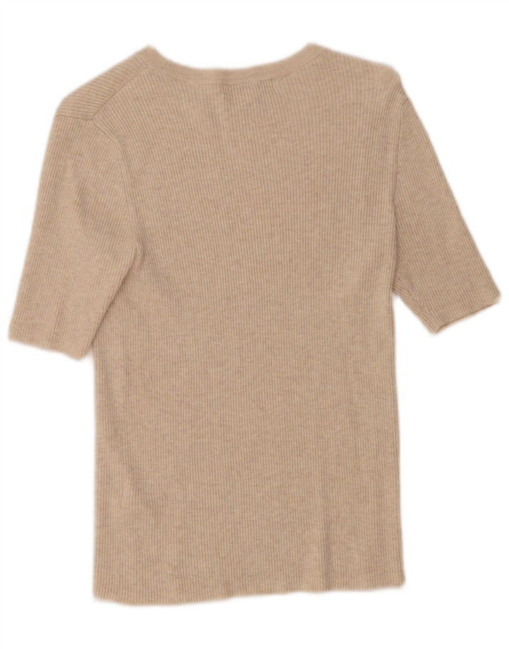T-shirt da donna Marks & Spencer Top UK 12 Viscosa beige medio