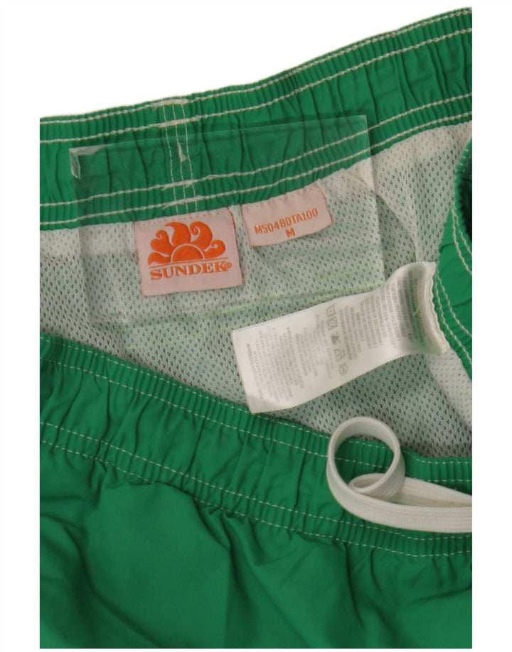 Pantaloncini da bagno da uomo Sundek in nylon verde medio
