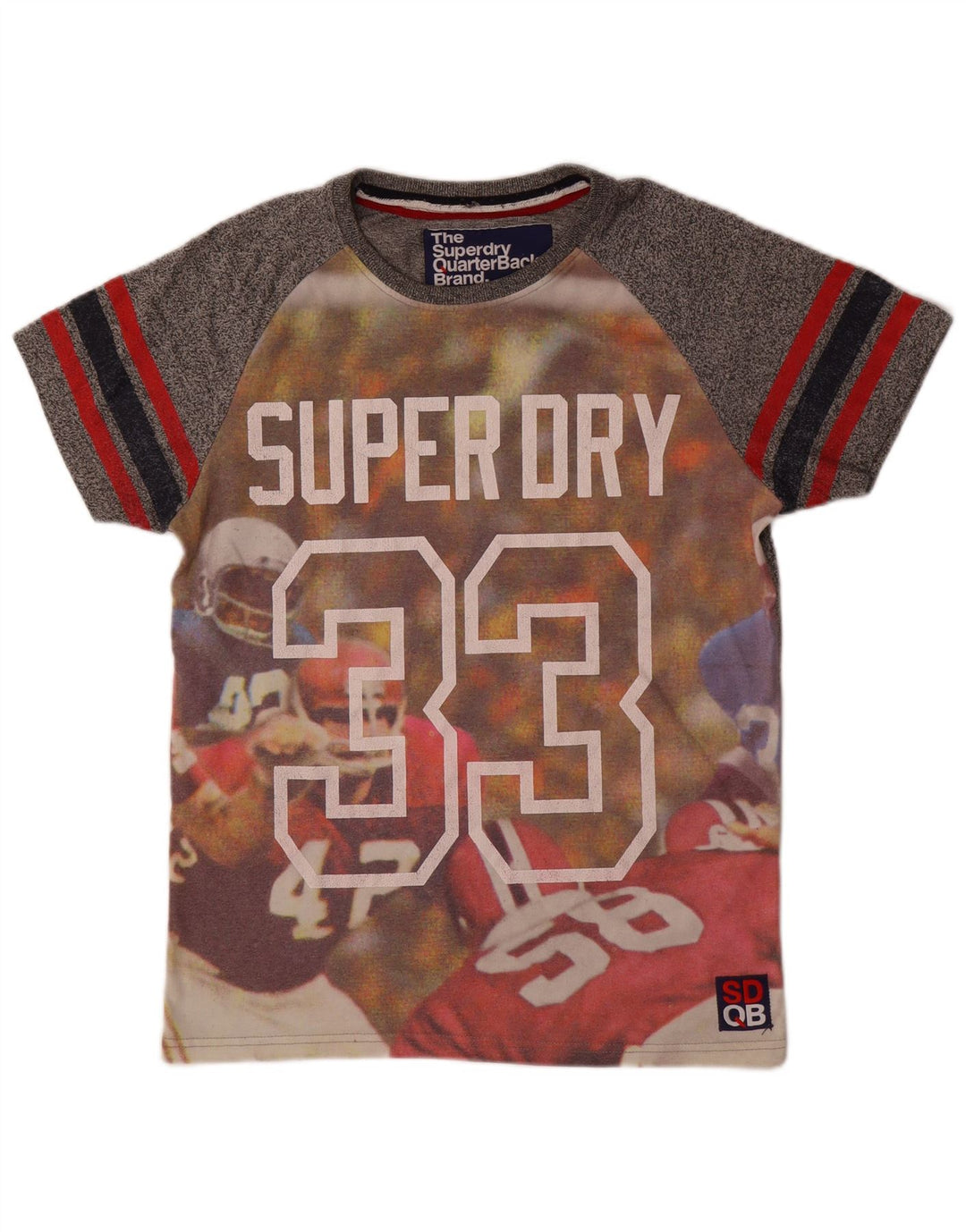 T-shirt grafica da uomo Superdry Top in cotone grigio medio