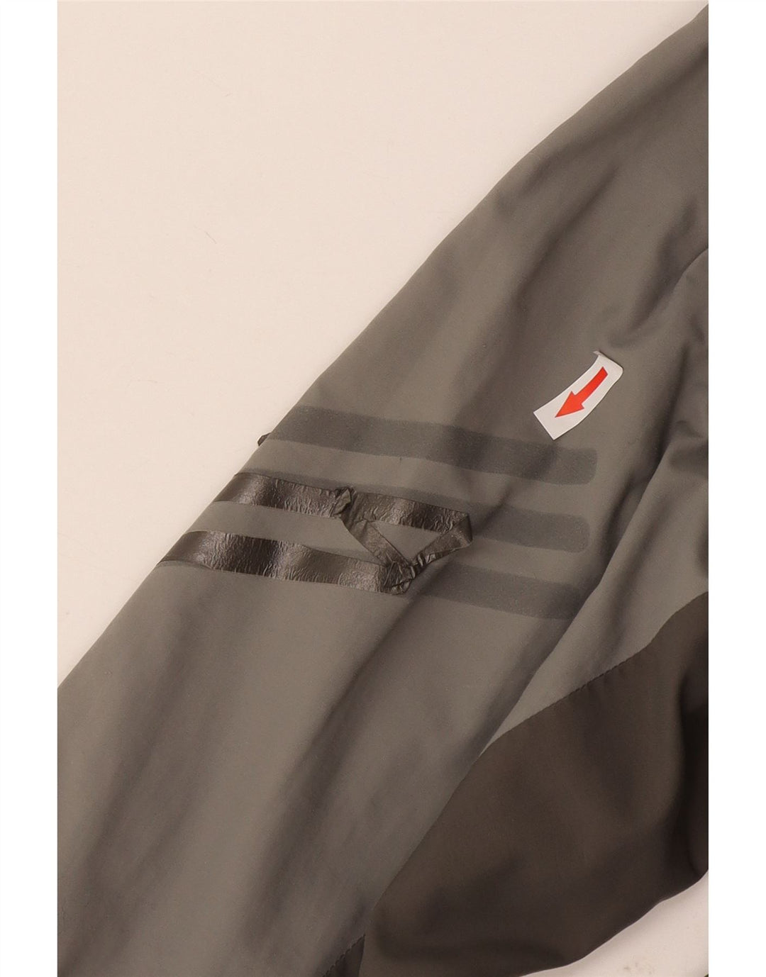 Giacca antipioggia da uomo Adidas UK 40 Large in nylon color block grigio