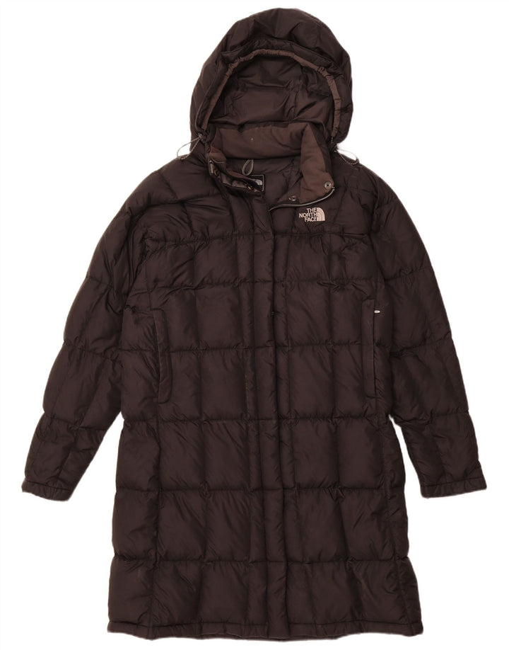 THE NORTH FACE Cappotto imbottito con cappuccio da donna UK 40 Large Nero Nylon