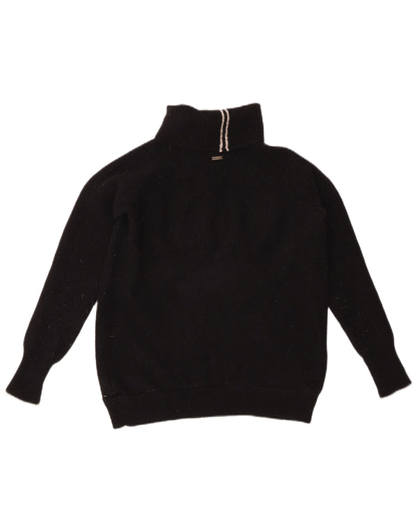 JOULES maglione maglione da donna con collo alto UK 8 piccolo nero